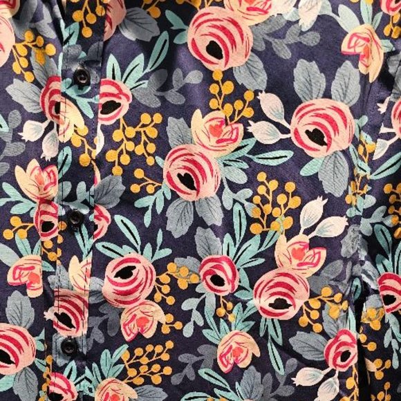 PAISLEY & GRAY Long Sleeve Rose & Rust Floral Shirt - Slim Fit XXL - Picture 2 of 4